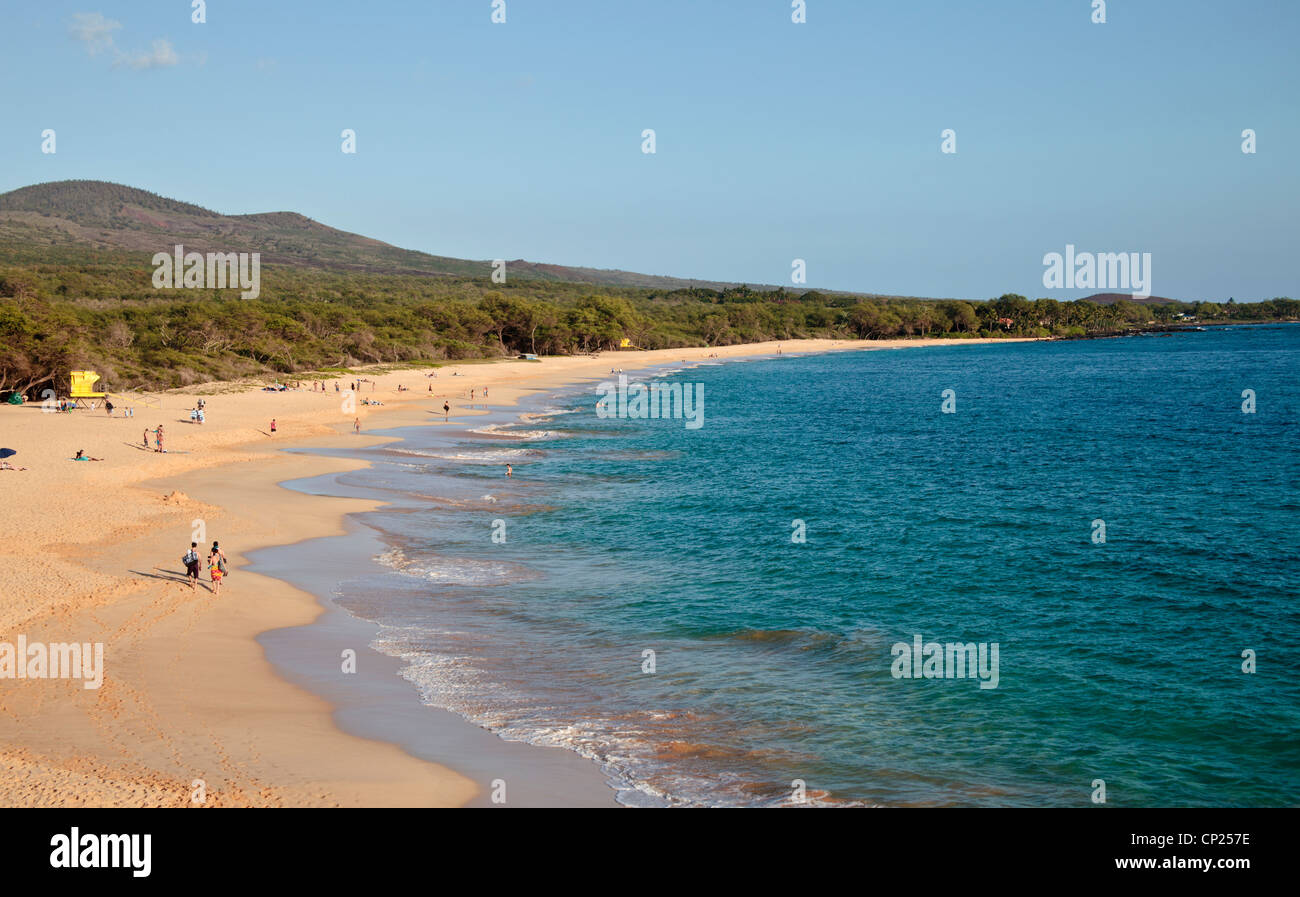 Grande spiaggia di Makena parco dello stato a Maui Foto Stock