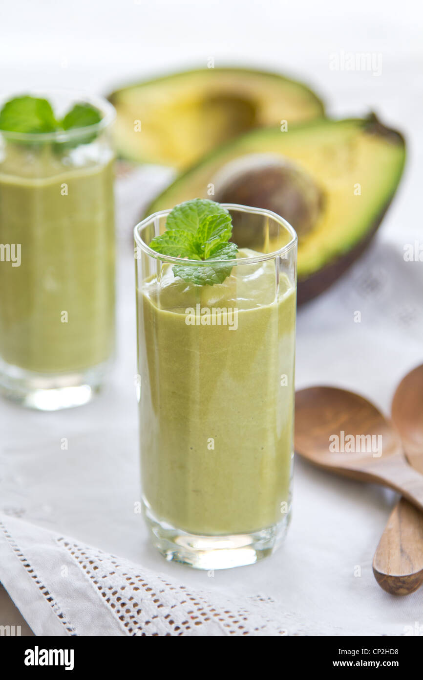 Frullato di Avocado [ bibita salutare] Foto Stock