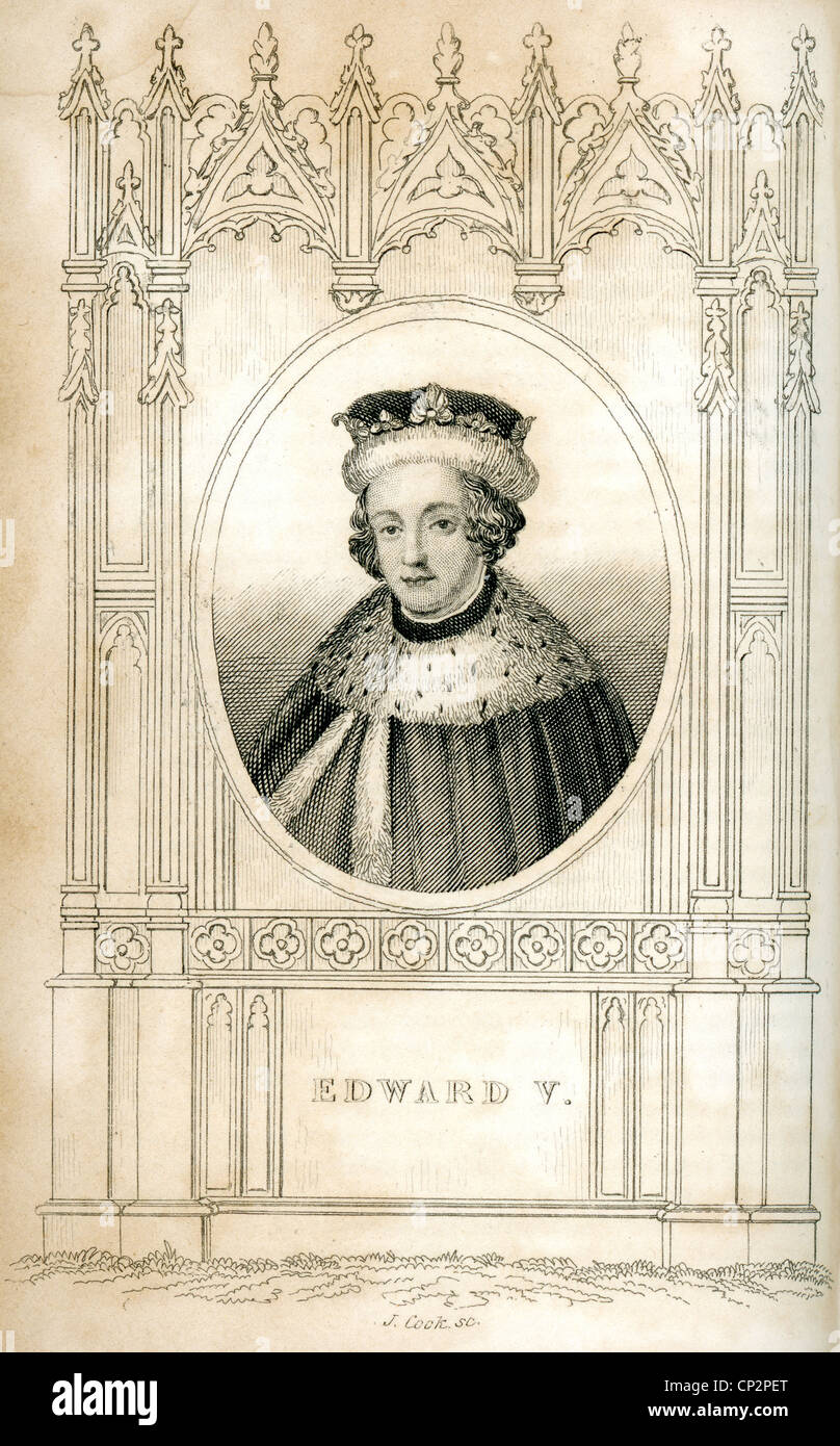 Ritratto di Re Edoardo V d'Inghilterra. Foto Stock
