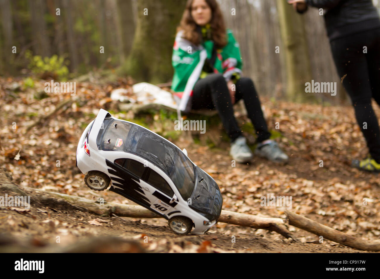 Gara, gare, auto RC, modello giocattolo, rallye, telecomando, controllato Foto Stock