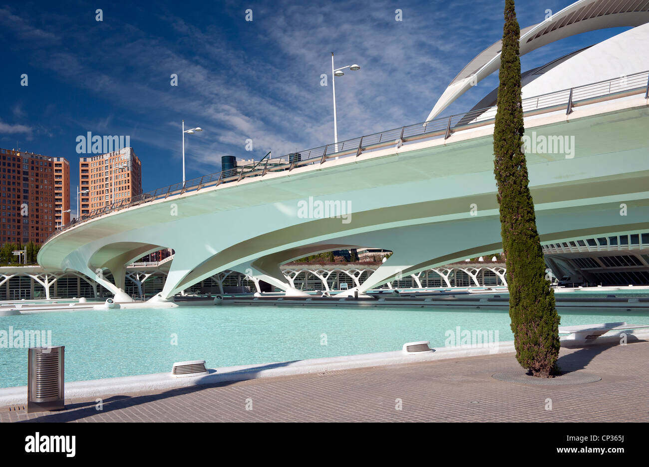 Vista della Città delle Arti e delle Scienze di Valencia Spagna Foto Stock