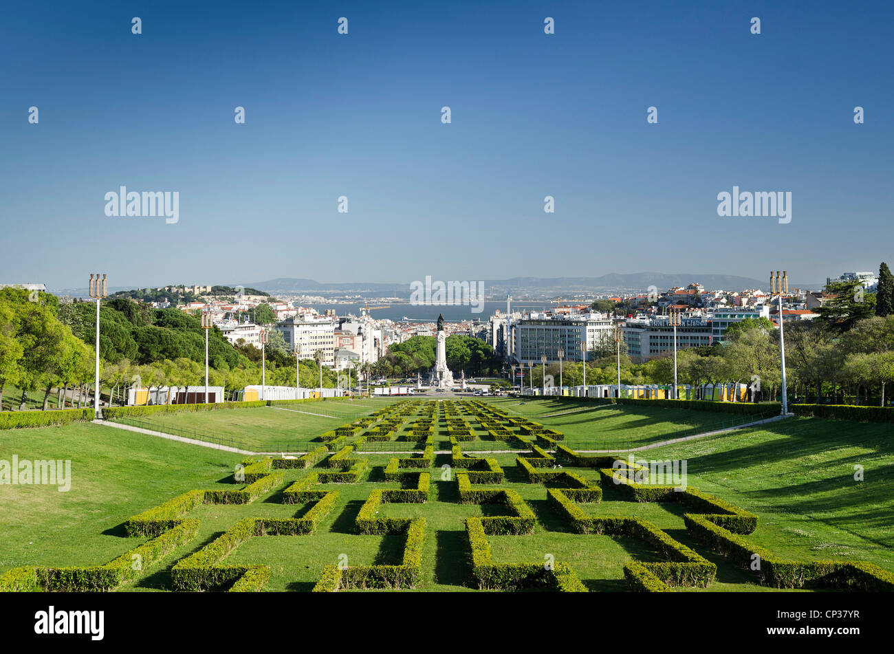 Parco Eduardo VII I giardini a Lisbona portogallo Foto Stock