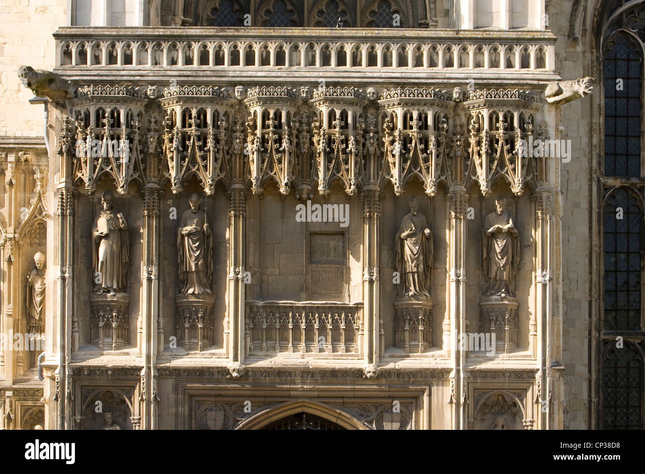 Sud Ovest portico, Cattedrale Canterbury Kent, England, Regno Unito Foto Stock