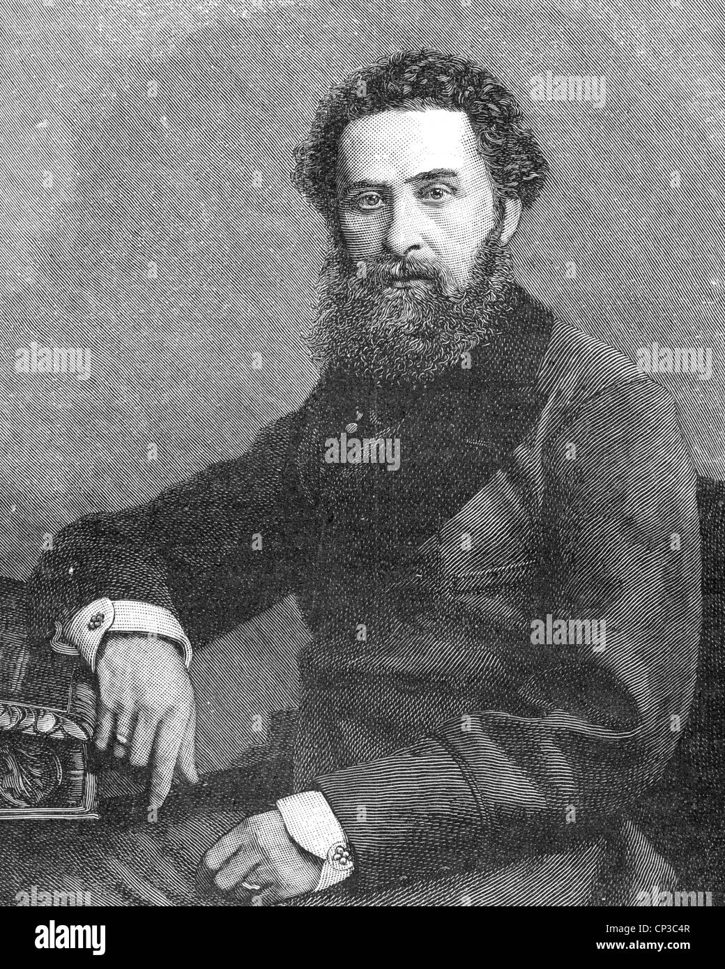 ROBERT BULWER-LYTON, 1° Conte di Lytton (1831-1891) poeta inglese, statista e vicerè di India 1876-80 Foto Stock