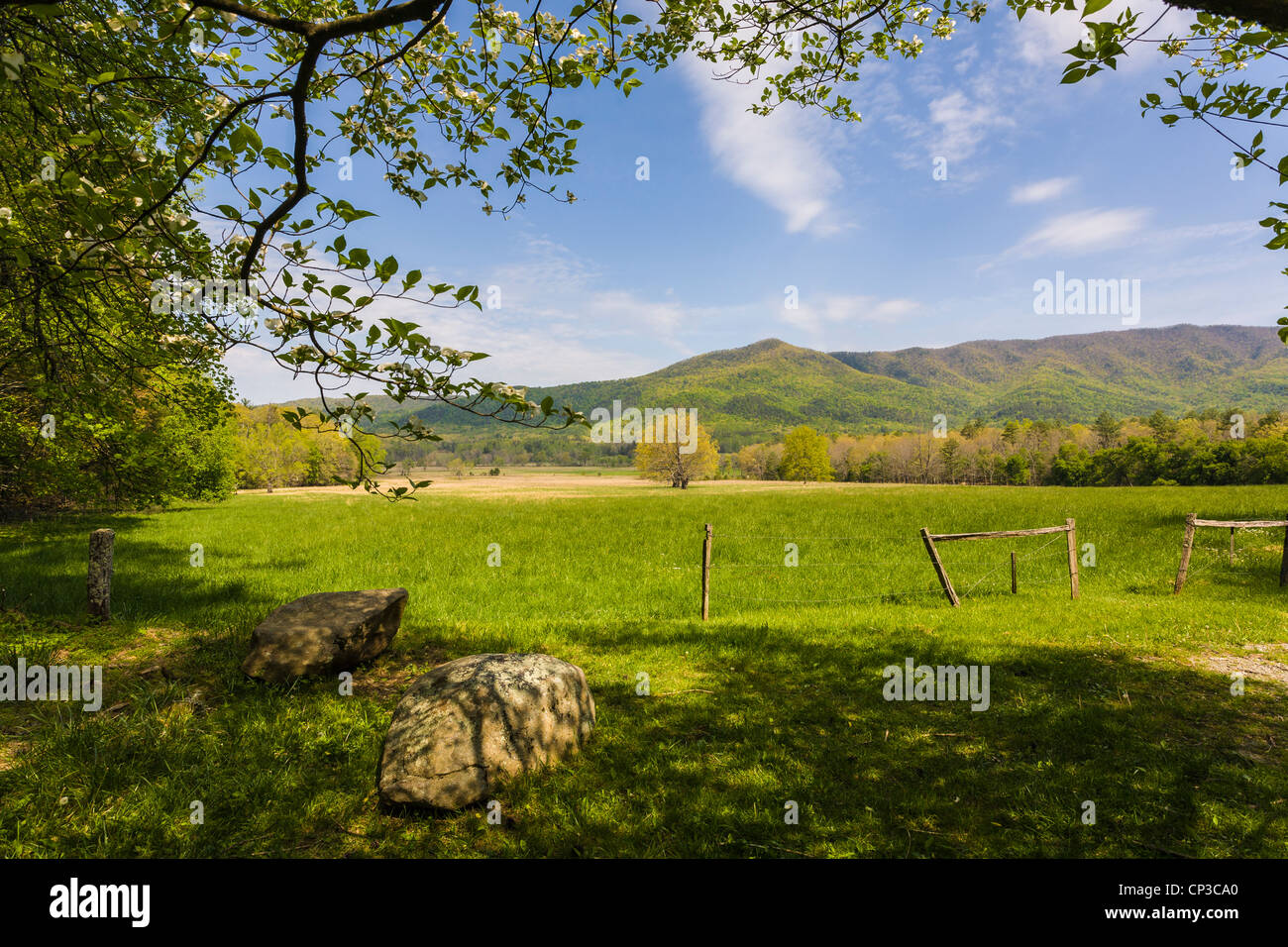 Cades Cove nel Parco Nazionale di Great Smoky Mountains in Tennessee Foto Stock