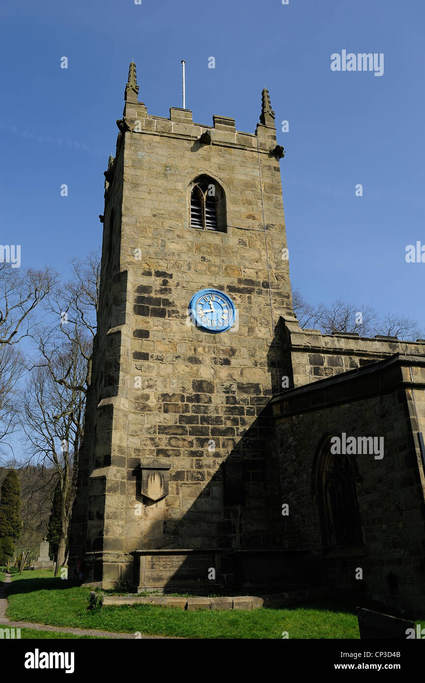 Eyam chiesa parrocchiale derbyshire England Regno Unito Foto Stock