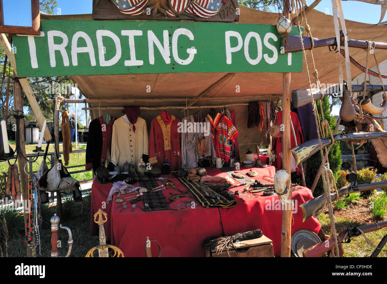Trading Post all'annuale Ormond Beach Native American Festival Foto Stock