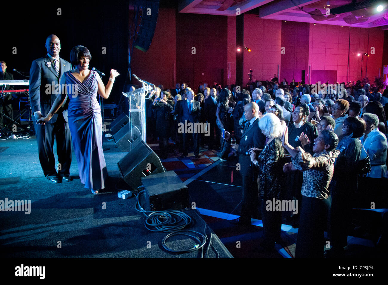 Sindaco di Stephanie indirizzi Rawlings-Blake comunità a sfera inaugurale Foto Stock