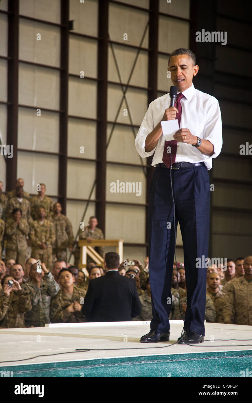 Il presidente Barack Obama visita in Afghanistan Foto Stock