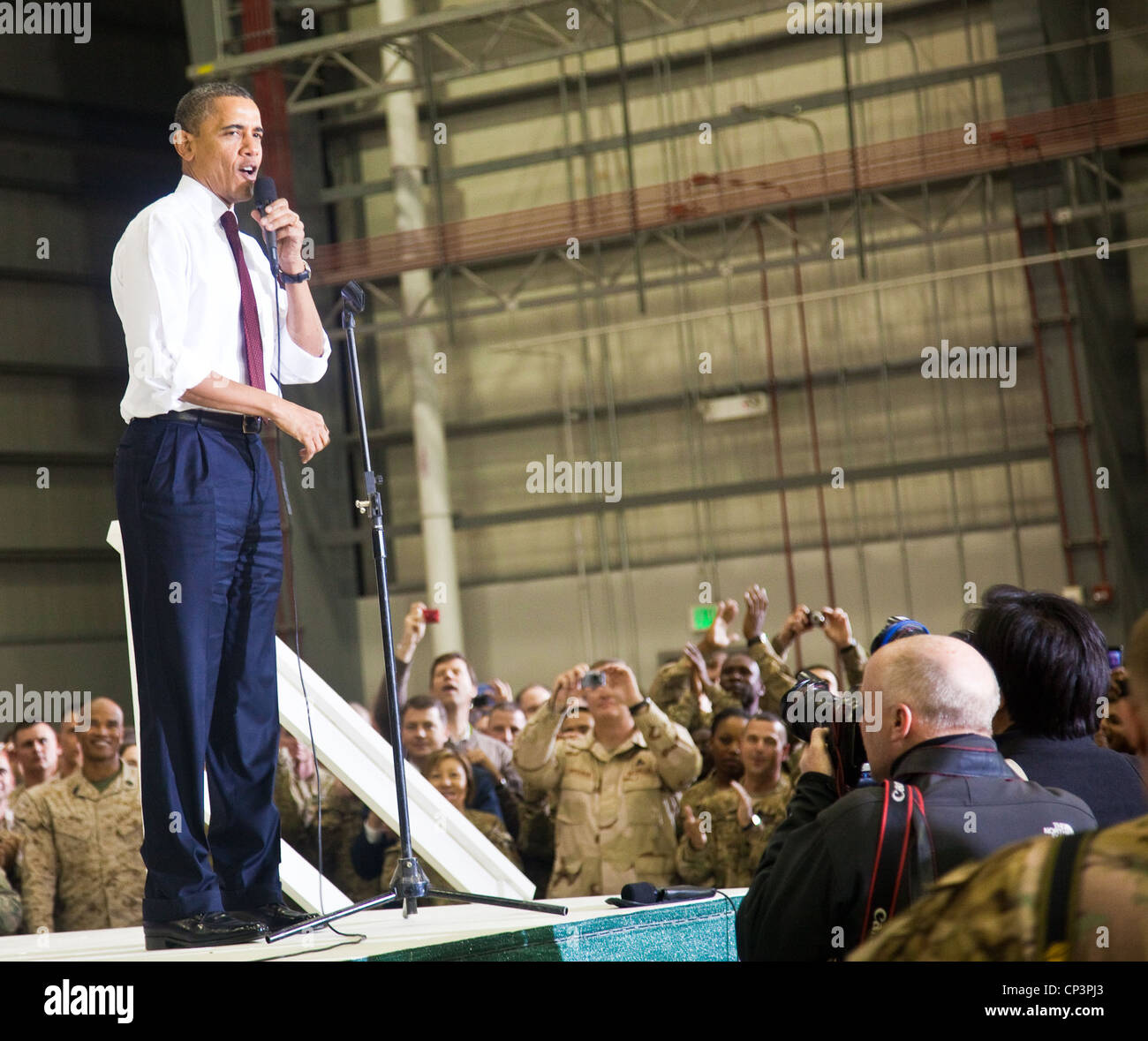 Il presidente Barack Obama visita in Afghanistan Foto Stock