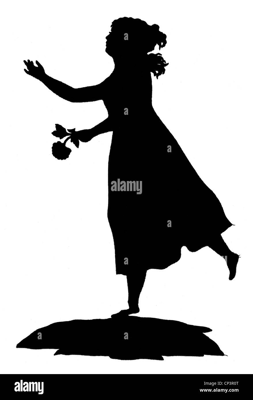Willemer, Marianne von, 20.11.1784 - 6.12.1860, attrice austriaca, ballerina, poeta, amico di Johann Wolfgang von Goethe, lunghezza intera, silhouette, Foto Stock