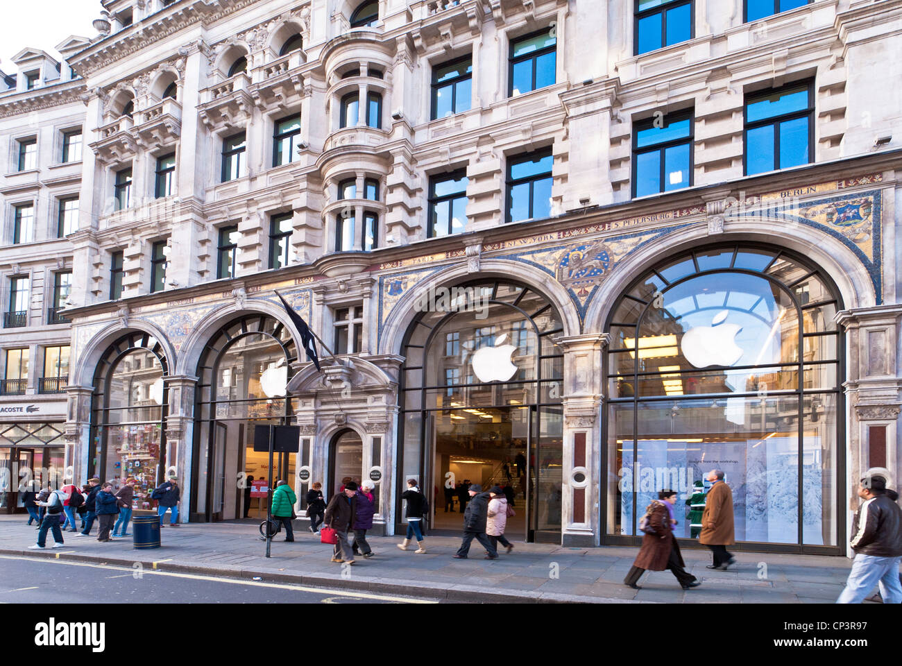 Regent Street ramo del computer Apple retail store, London, England, Regno Unito Foto Stock