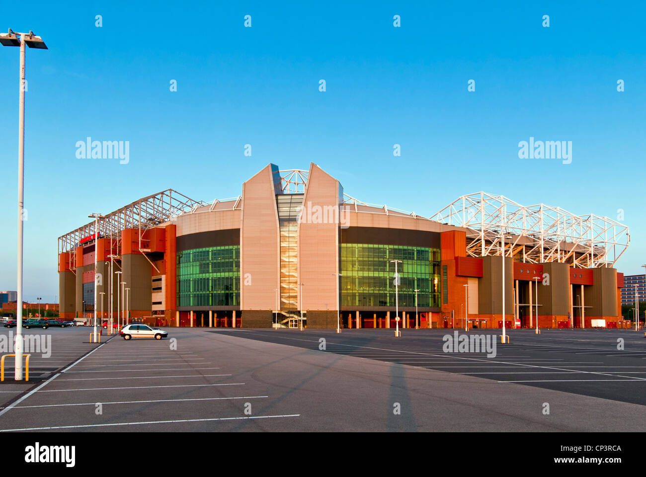 Il Manchester United football ground 'Old Trafford, Manchester, Inghilterra, Regno Unito Foto Stock