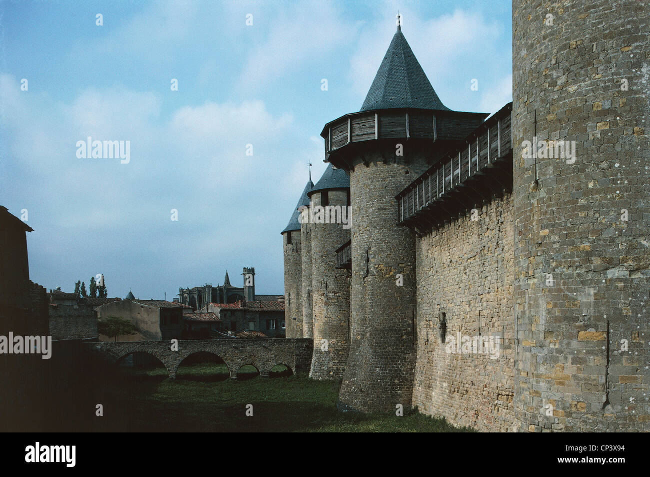 Francia Carcassonne CITE'Chateau Comtal Foto Stock