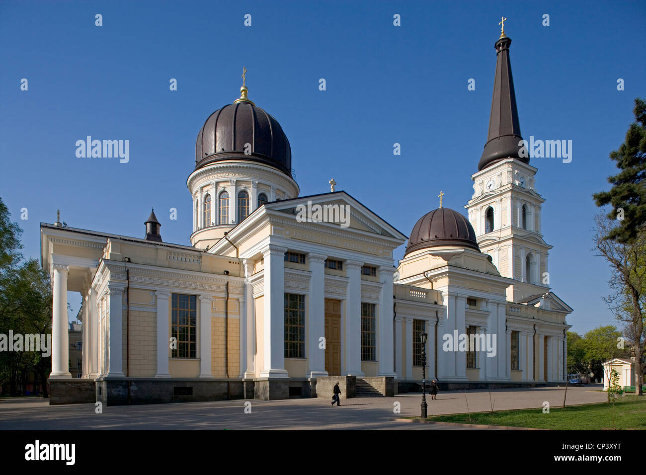 L'Ucraina. Odessa. cattedrale Spaso-Preobrazhensky. originale edificio, costruito tra il 1795 1827 è stato bruciato nel 1936. La corrente Foto Stock