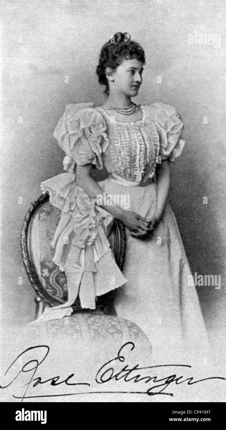 Ettinger, Rose (nata Alice Ida Ettinger), 10.2.1877 - 13.5.1909, cantante statunitense, a mezza lunghezza, con firma, foto, circa 1900, Foto Stock