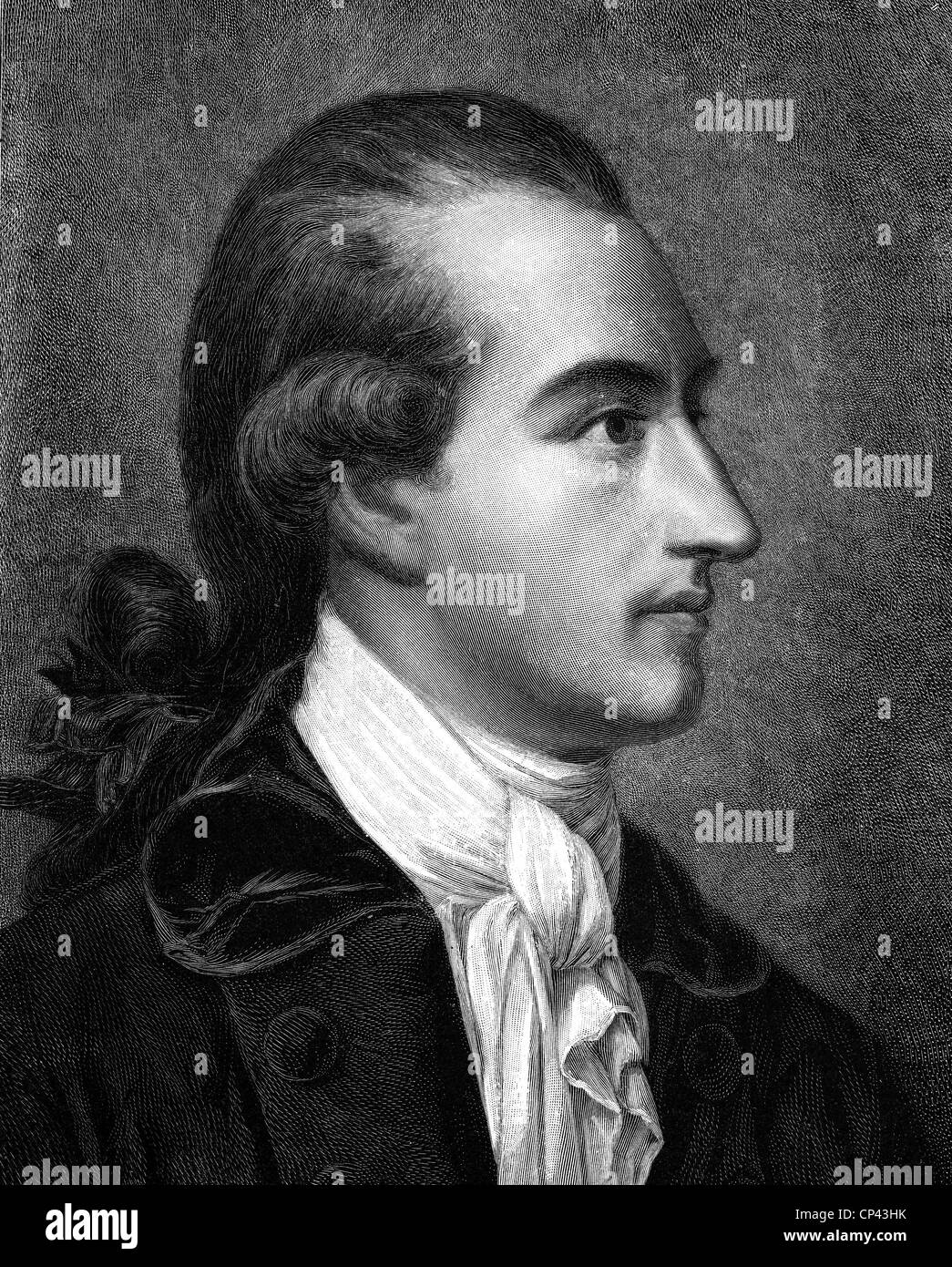 Goethe, Johann Wolfgang von, 28.8.1749 - 22.03.1832, poeta tedesco, ritratto, incisione su legno dopo la verniciatura di Georg Oswald maggio (1779), 1899, l'artista del diritto d'autore non deve essere cancellata Foto Stock