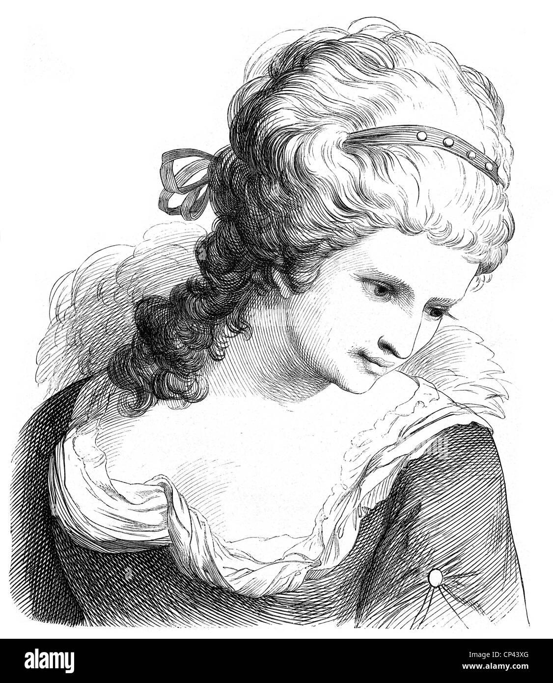Goethe, Johann Wolfgang von, 28.8.1749 - 22.03.1832, poeta tedesco, amante di Roma, incisione in legno di Tumann, dopo un disegno di Goethe, 19th secolo, Foto Stock