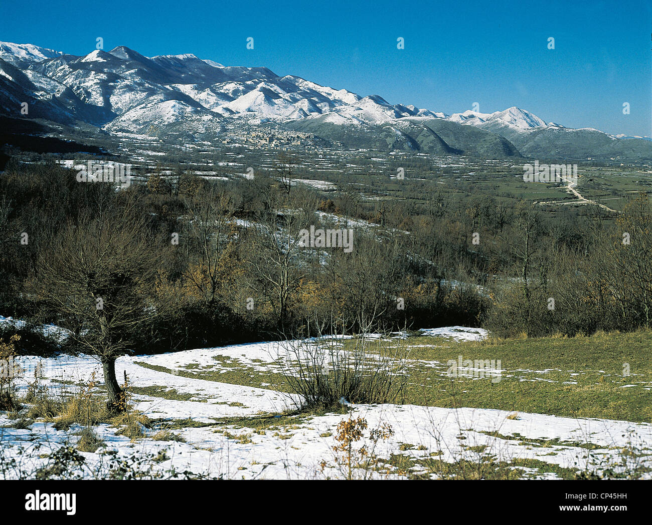 MOLISE monti del Matese Paesaggio invernale Foto Stock