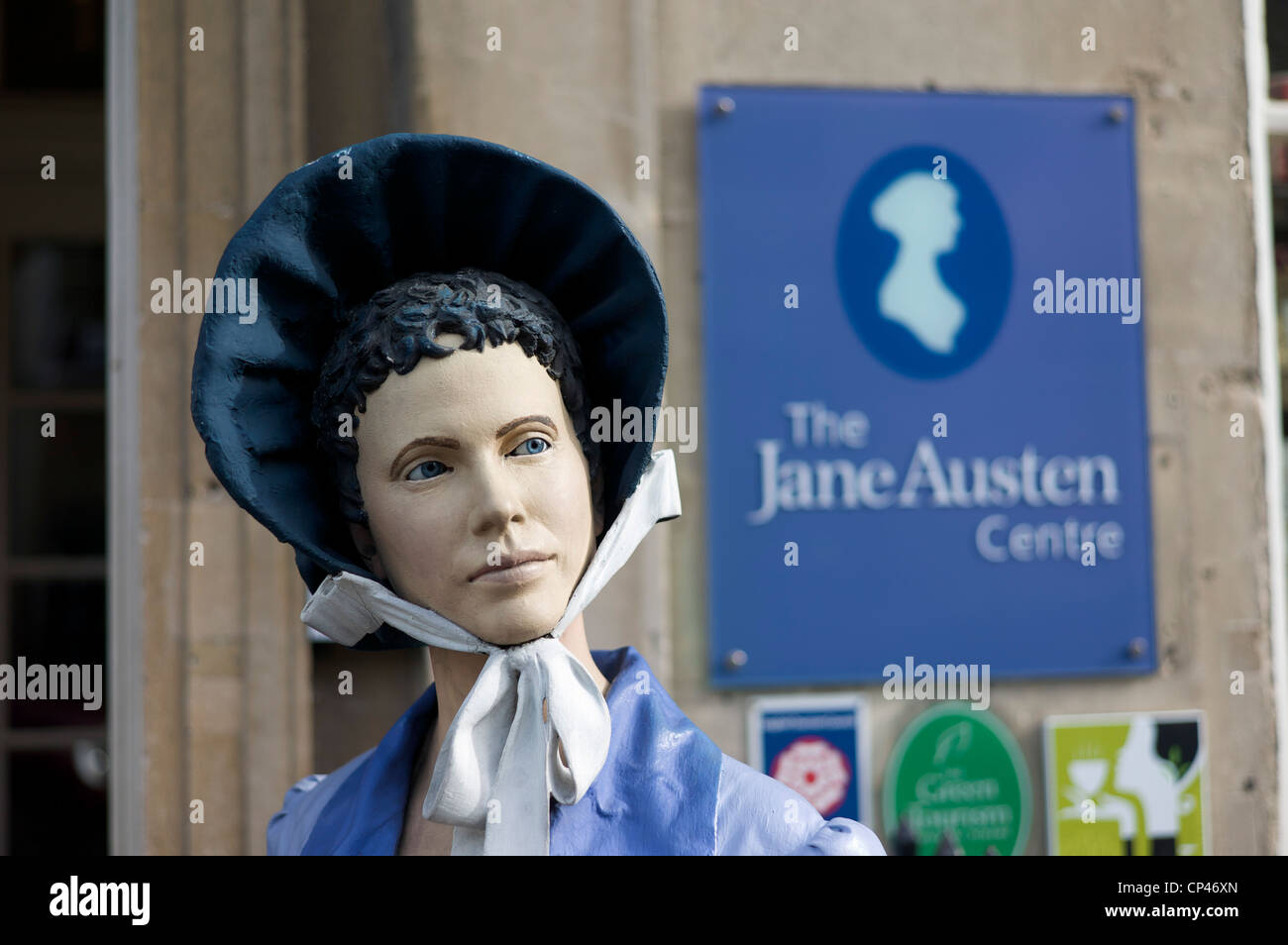 Manichino al di fuori della Jane Austen Centre, bagno, REGNO UNITO Foto Stock