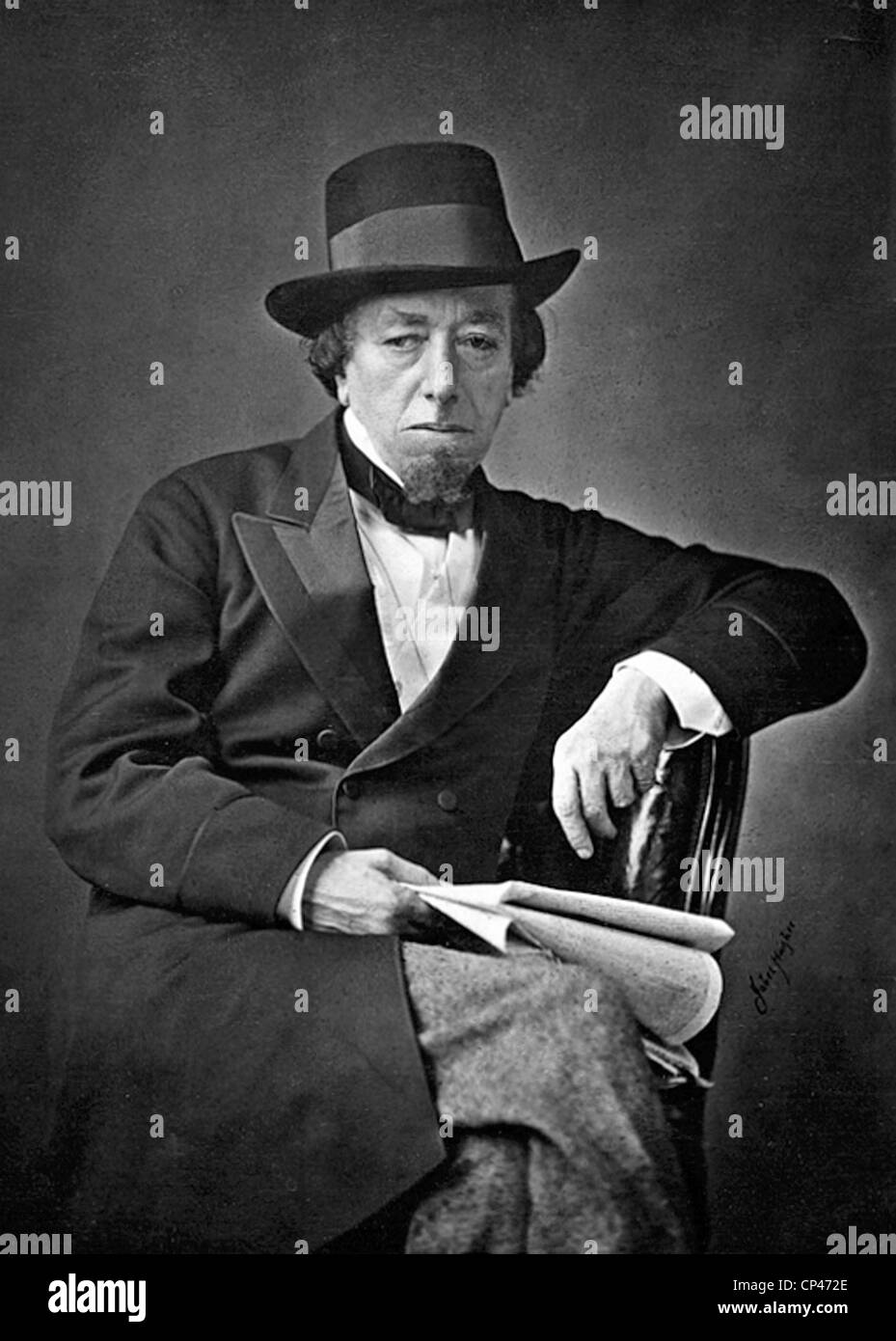 BENJAMIN DISRAELI (1804-1881) British politico conservatore ed il Primo ministro qui in 1878 Foto Stock
