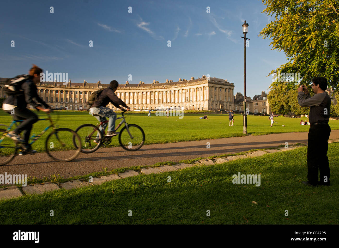 Il Royal Crescent, Bath, Regno Unito Foto Stock