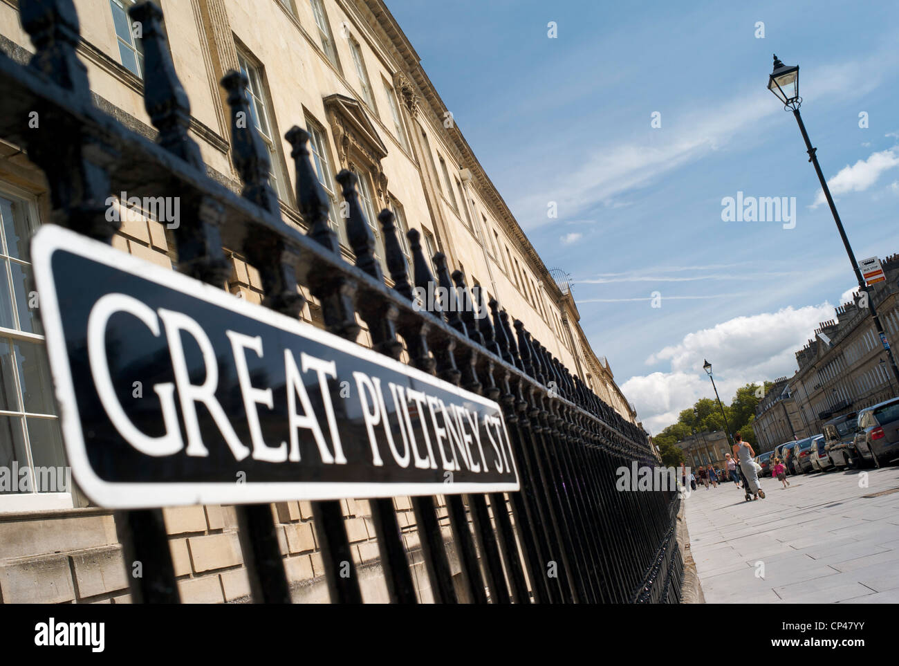Great Pulteney Street, Bath, Regno Unito Foto Stock