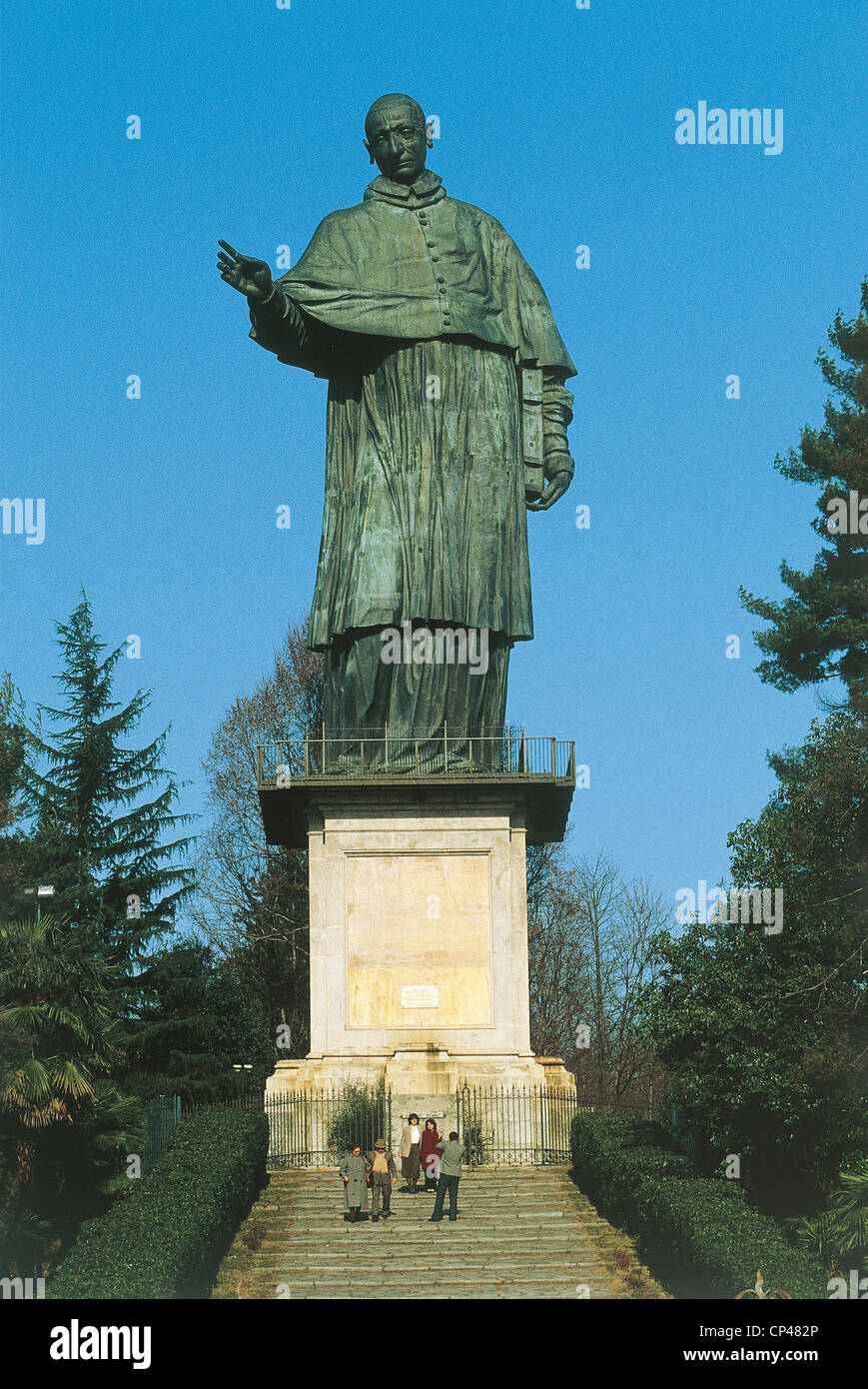 Piemonte Arona statua di san Carlo Borromeo Foto Stock