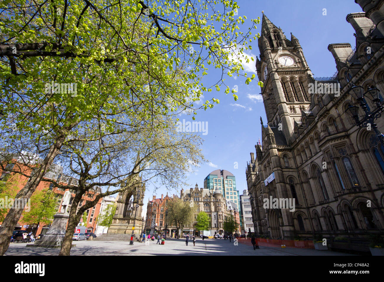 Albert Square municipio della città di Manchester Inghilterra England Foto Stock