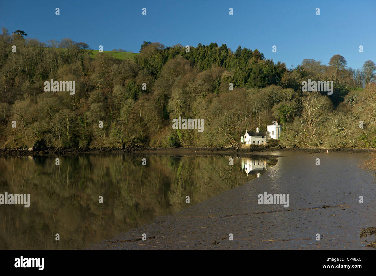 Casa Balneare, Sharpham Estate, River Dart, Devon, Regno Unito Foto Stock