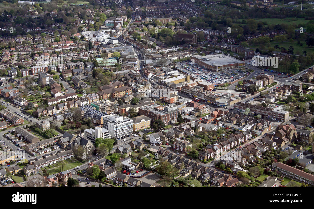 Vista aerea di Sidcup nel quartiere di Bexley Foto Stock