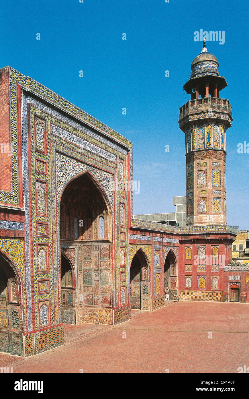 Pakistan - Il Punjab - Lahore. Il Wazir Khan moschea, costruito nel 1634. Architettura di Mughal. Foto Stock