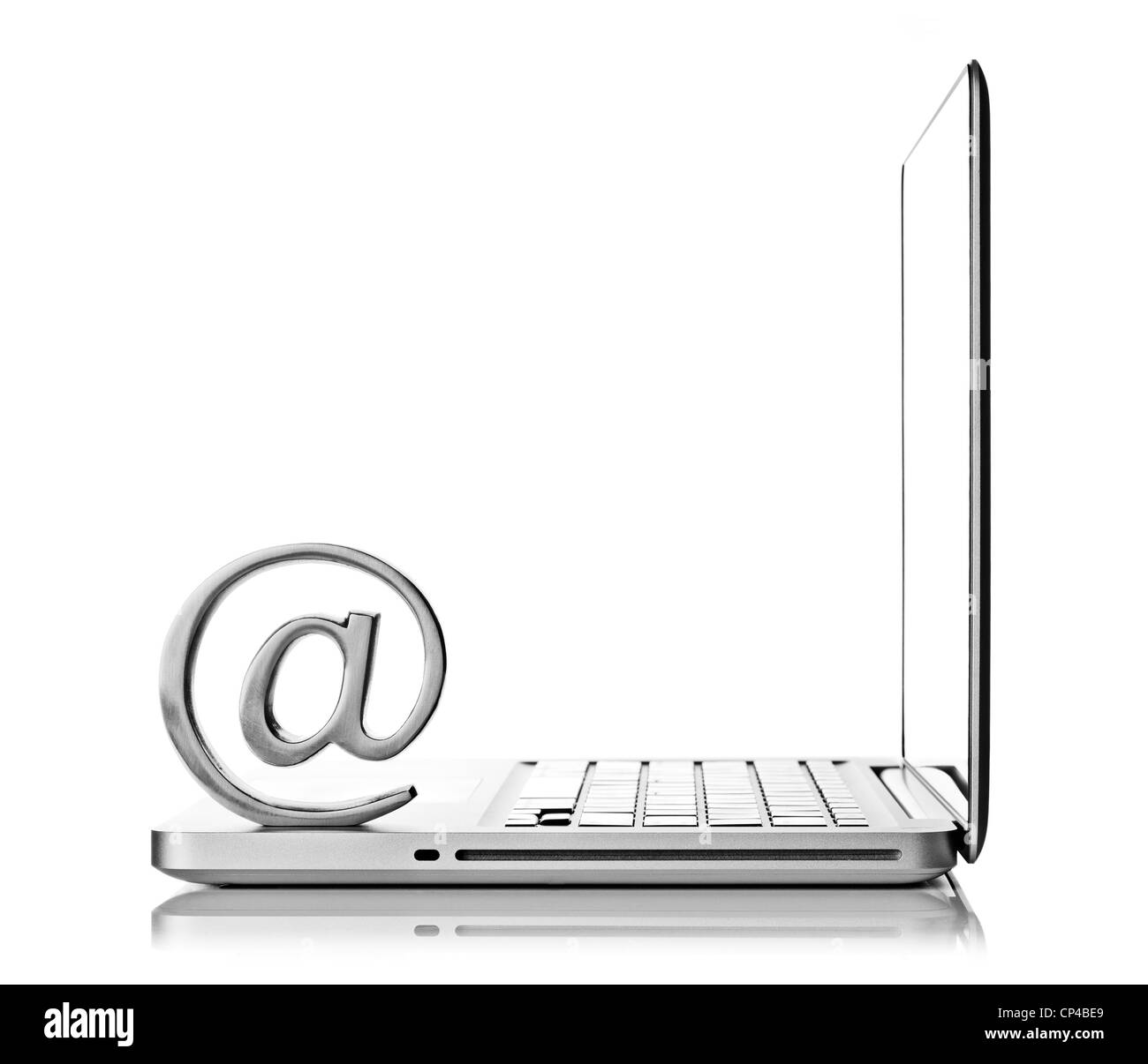 Simbolo della grammatura della carta con il computer portatile Foto Stock