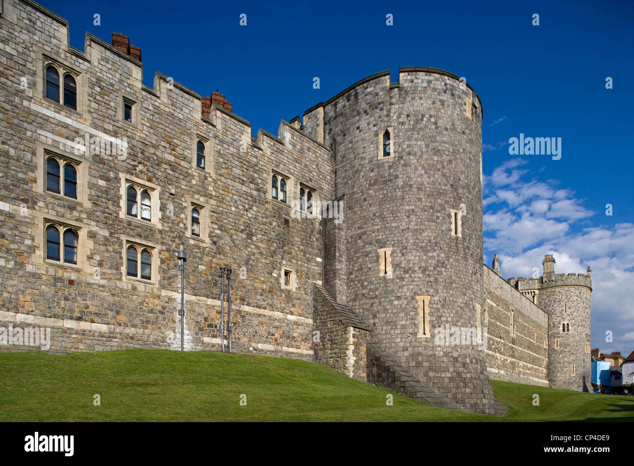 Regno Unito - Inghilterra - Berkshire - Windsor. Una torre del castello, Casa della monarchia inglese da più di 900 anni. Foto Stock
