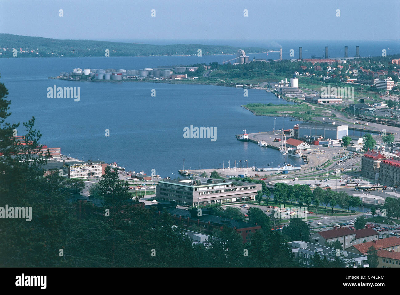 Svezia - Sundsvall, vista aerea Foto Stock