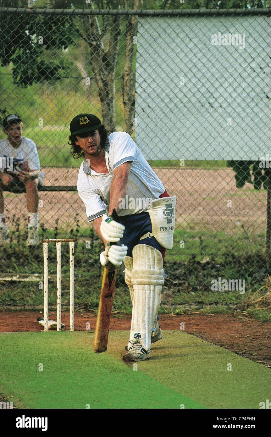 Australia - Northern Territory, Darwin. Cricketer. Foto Stock