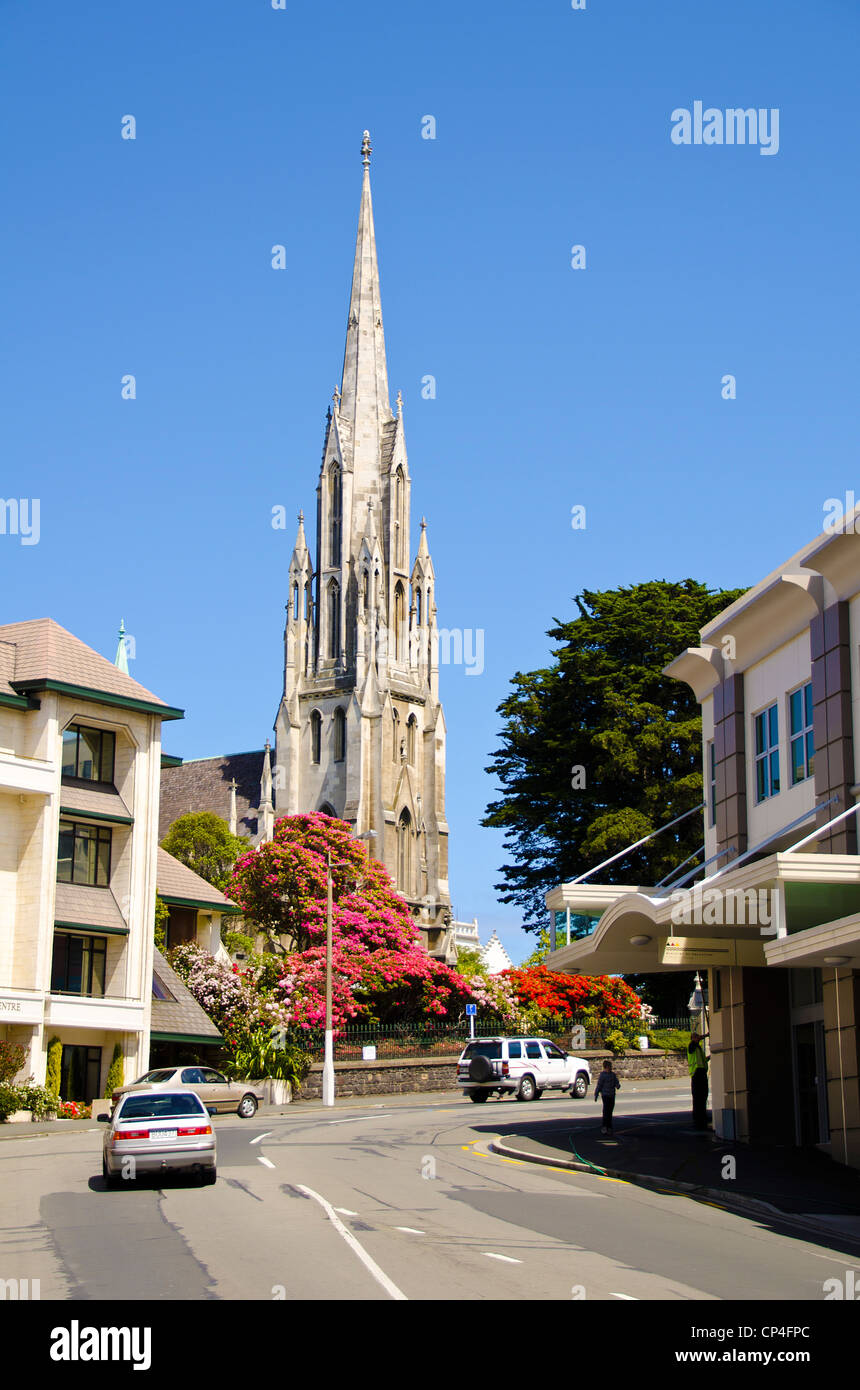 La prima chiesa, Dunedin, Isola del Sud, Nuova Zelanda Foto Stock