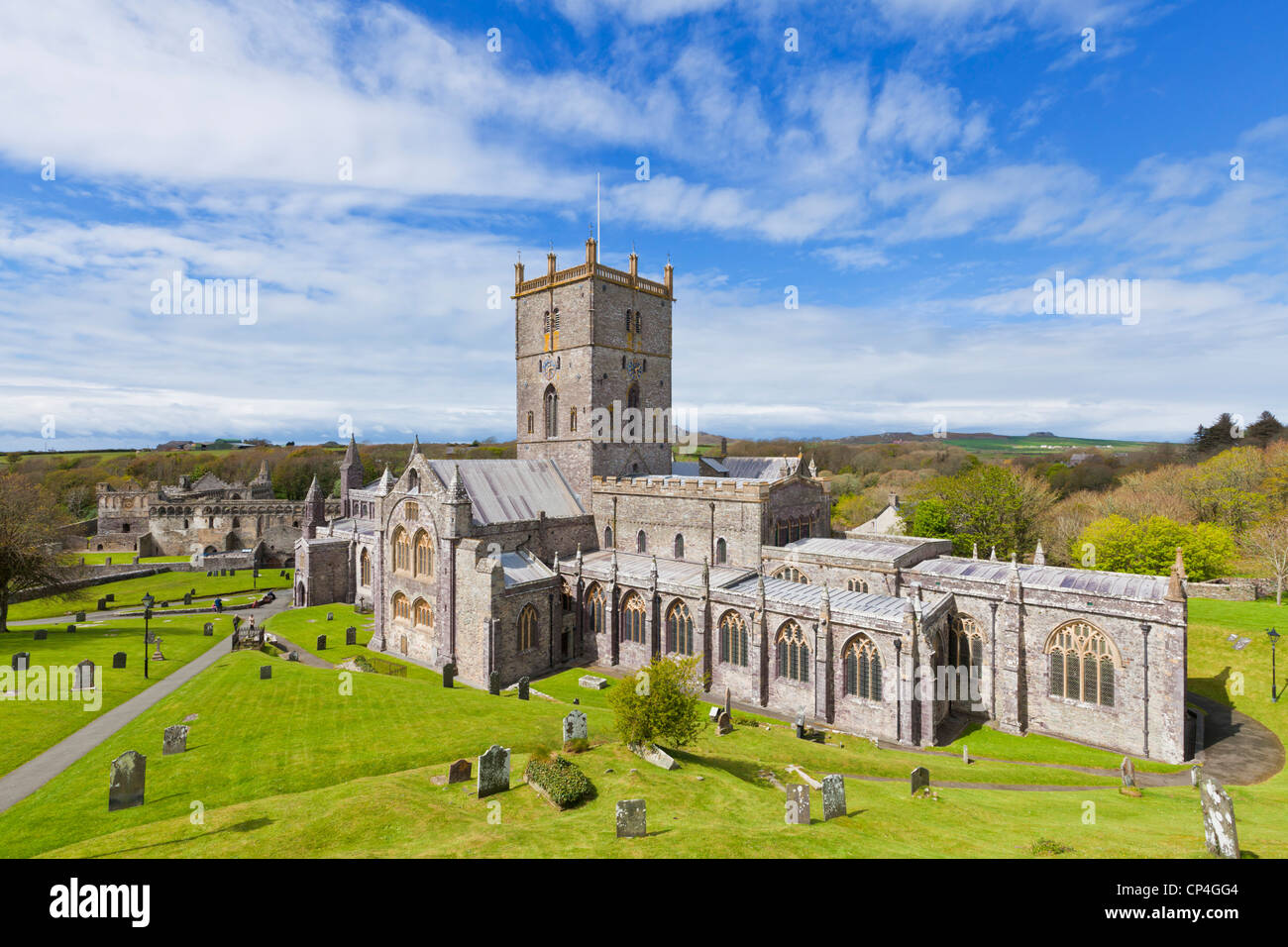 St Davids Cathedral Pembrokeshire West Wales UK GB EU Europe Foto Stock