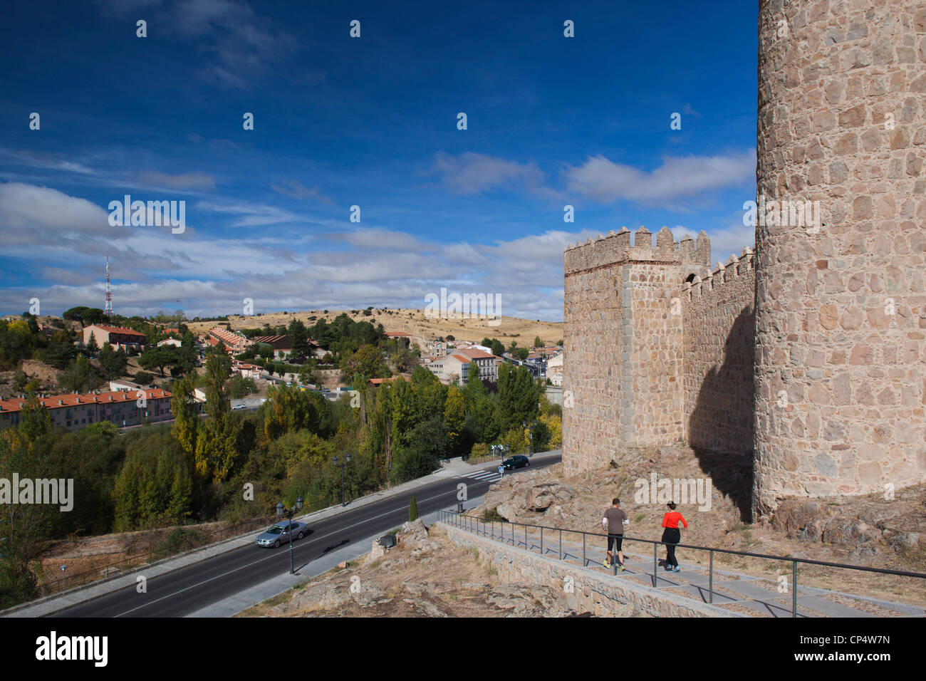 Spagna, Castilla y Leon Regione, Provincia di Avila, Avila, Las Murallas, mura Foto Stock