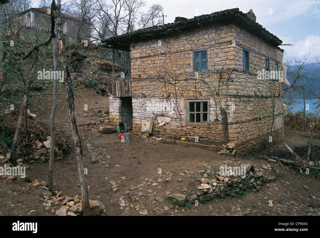 Albania - Lin. Country house sulle rive del lago di Ohrid (Ohrid). Foto Stock