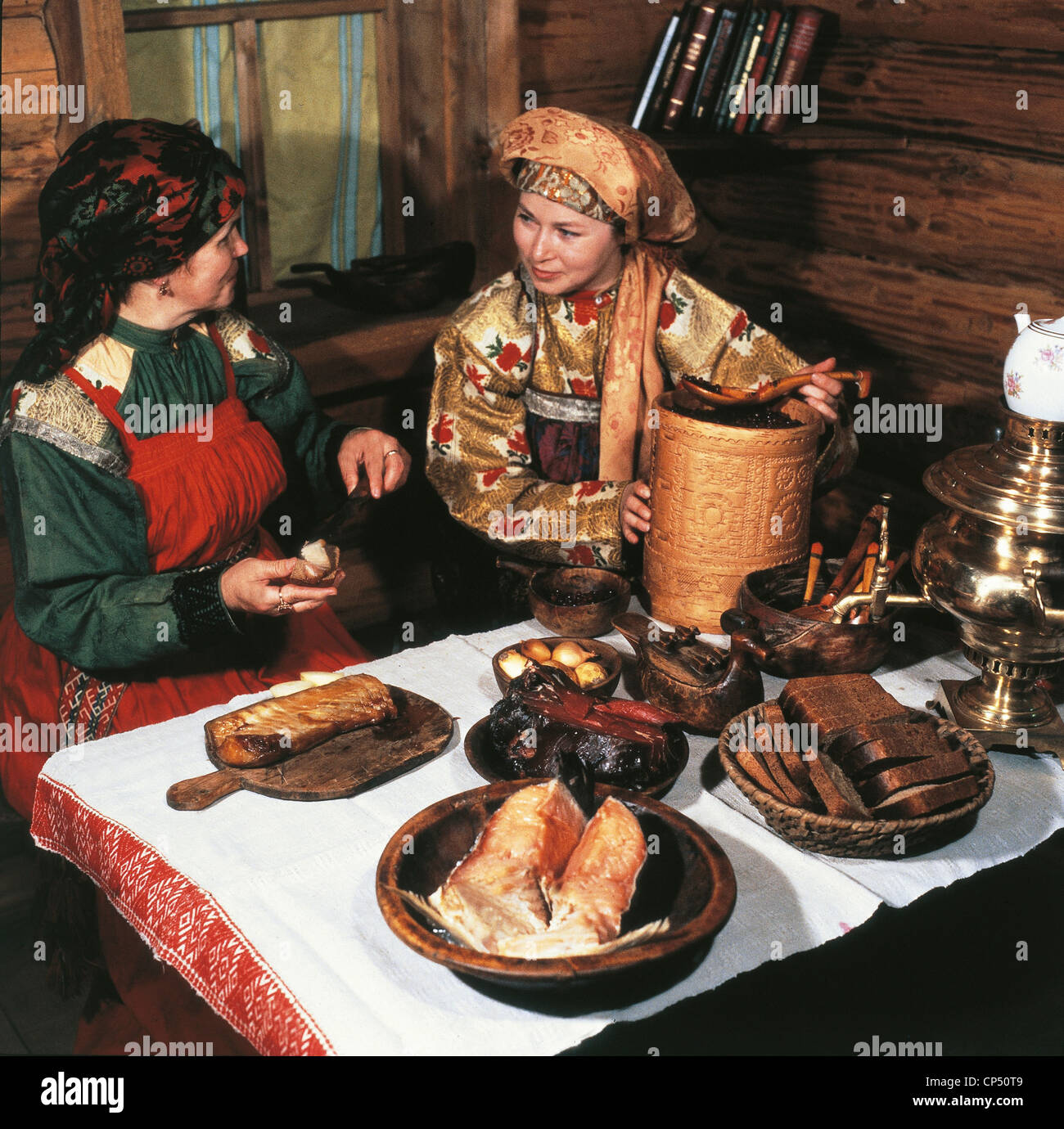 Siberiano cucina russa Foto Stock