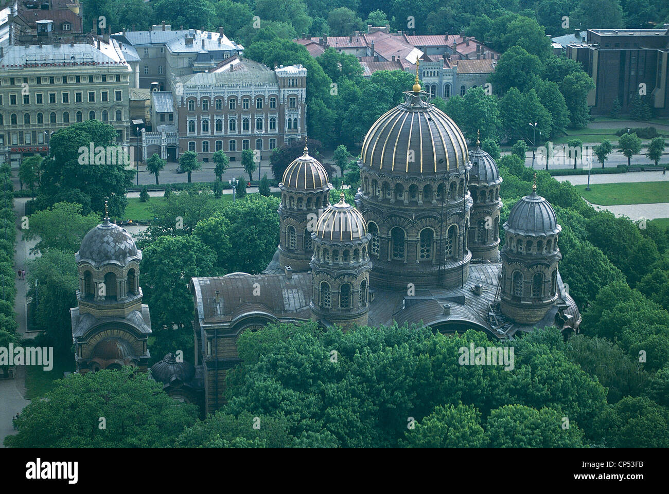 Lettonia - Riga - Chiesa Ortodossa Russa, costruita nel 1876-84 Foto Stock