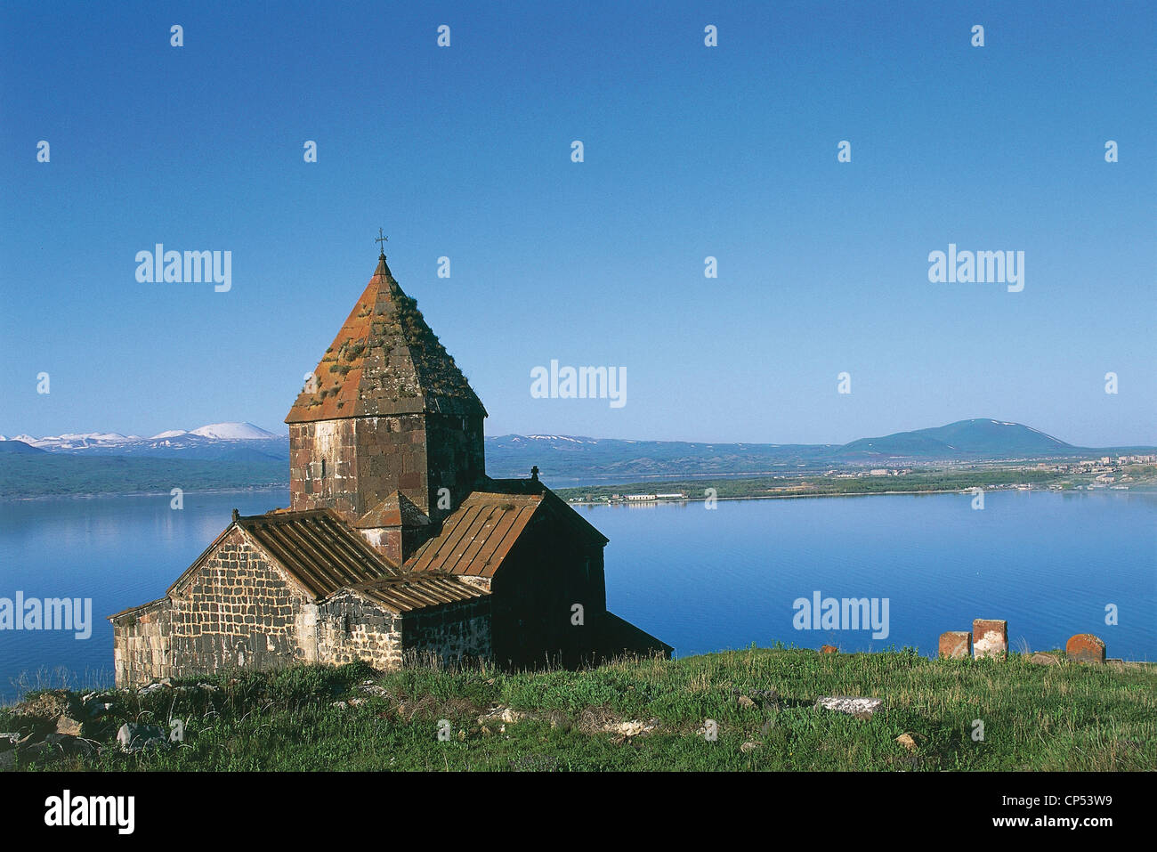 Armenia - Lago Sevan. Chiesa della Madre di Dio (1215-1255) Foto Stock