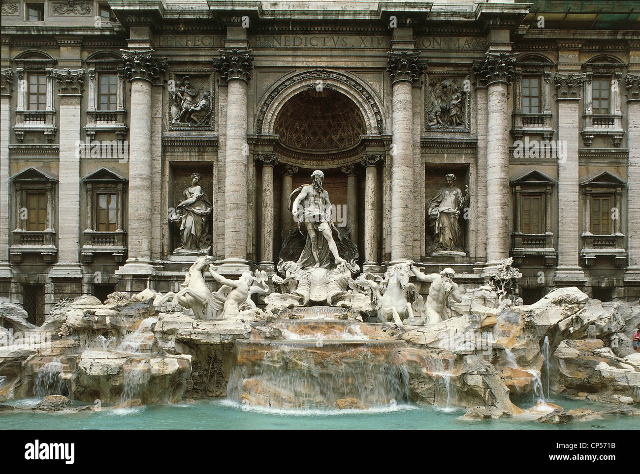 Lazio - ROMA. Fontana di Trevi (architetto Nicola Salvi, 1732) Foto Stock