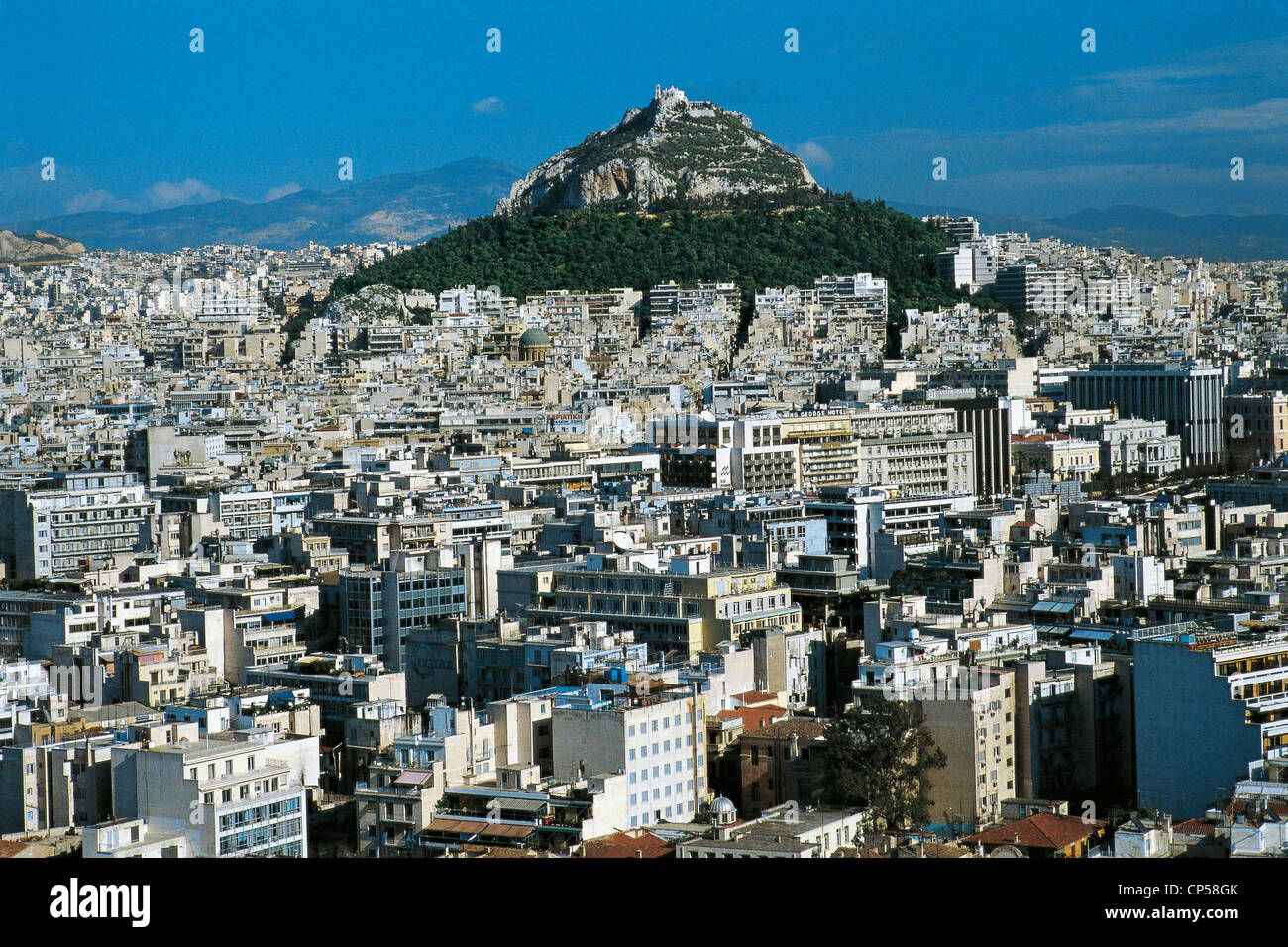 Grecia - Attica - Atene. Visualizzare Acropolis Foto Stock