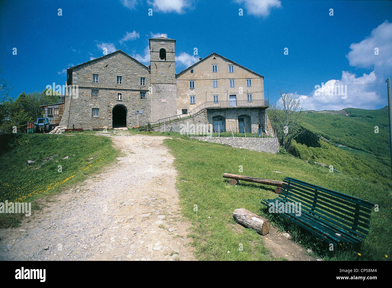 Toscana San Pellegrino in Alpe Santuario Foto Stock