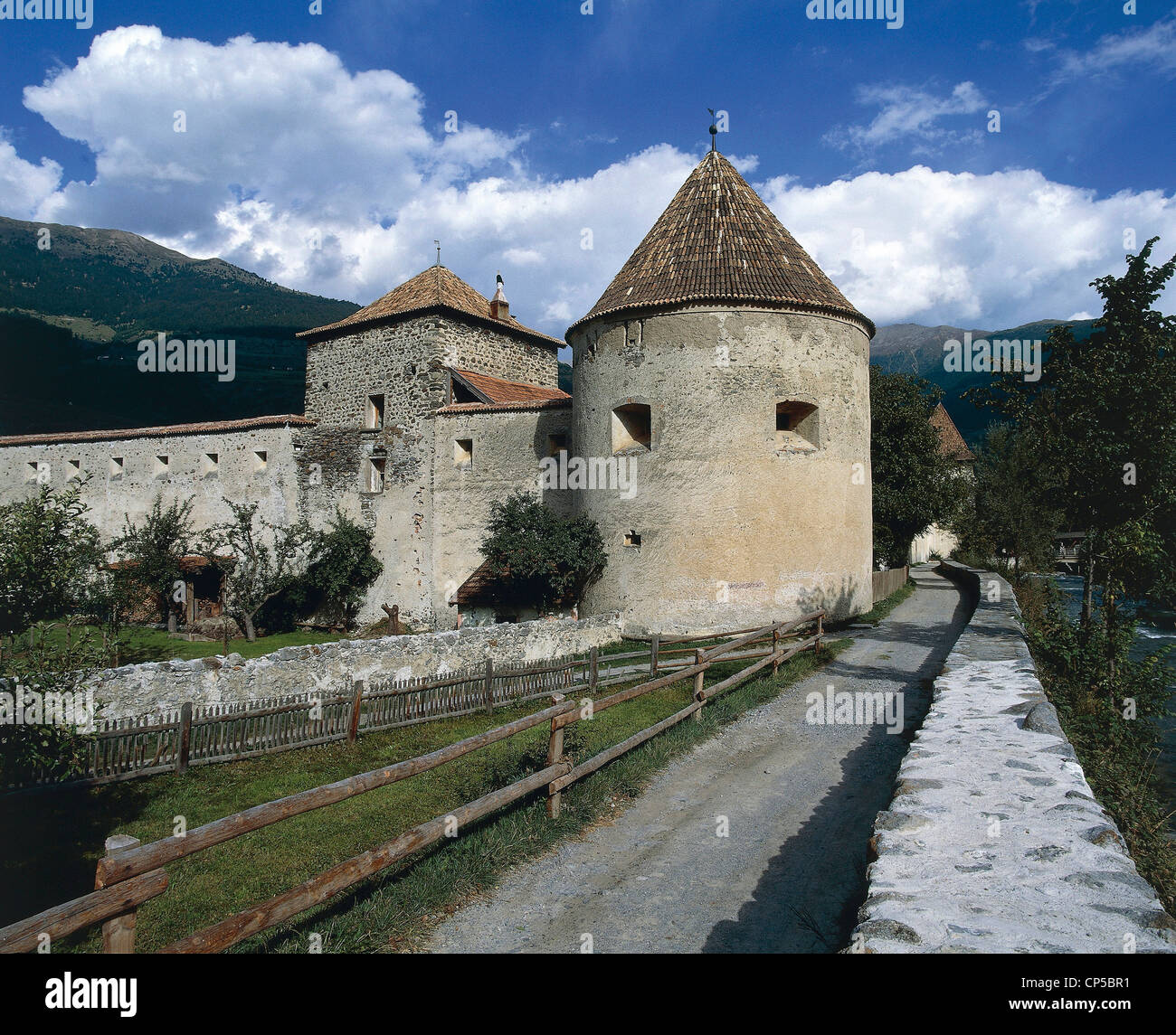 Trentino Alto Adige - Val Venosta - Glorenza (Glorenza) (Bz). Il castello, XII secolo. Foto Stock