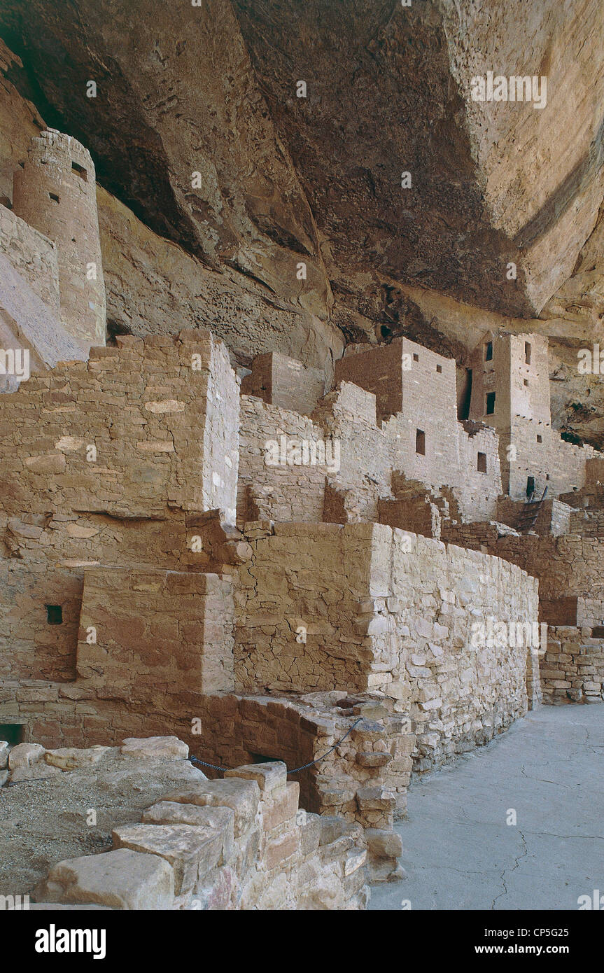 Stati Uniti - Colorado - Mesa Verde National Park (patrimonio UNESCO 1978), Cliff Palace. Particolare. Foto Stock