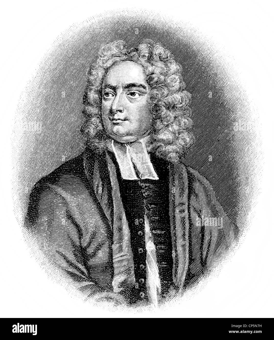 Jonathan Swift o di Isaac Bickerstaff, 1667 - 1745, lo scrittore irlandese, Satiro dei primi illuminismo, autore i viaggi di Gulliver Foto Stock