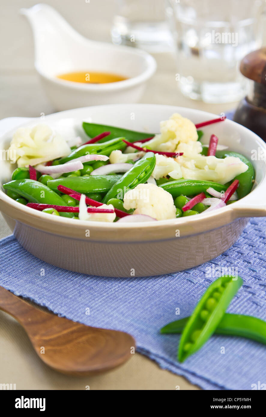 Il segnale di PEA e insalata di cavolfiore Foto Stock